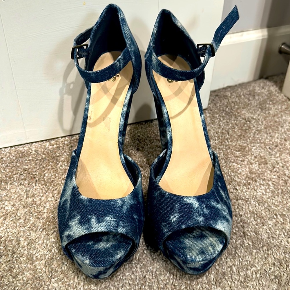 Denim Platform Heels